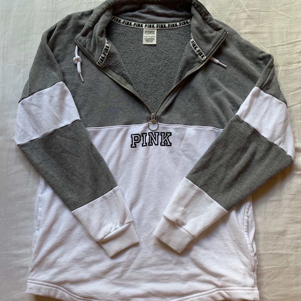 PINK half-zip pullover